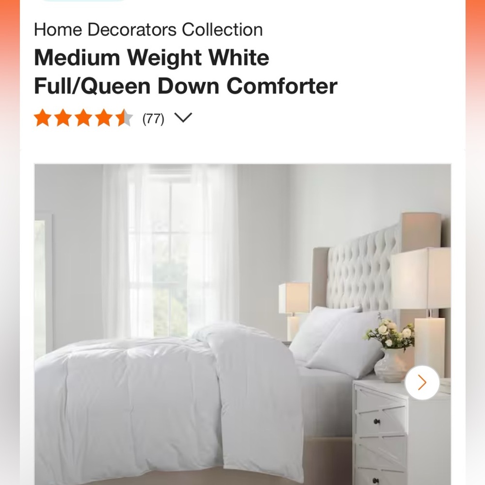 Home Collection White Comforter Plush Down Bedding